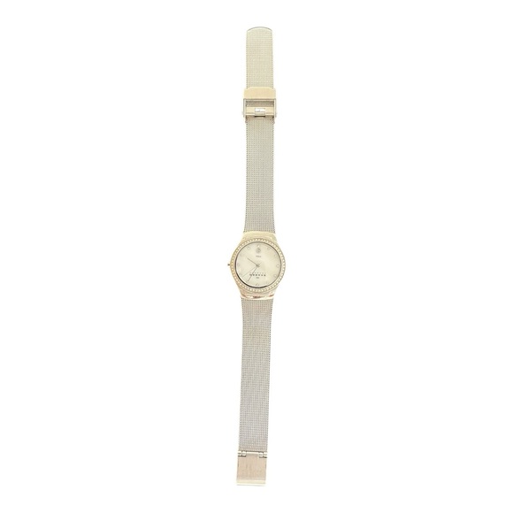 Skagen watch Round,stainless steel, Swarovski crystals mesh water resistant - Picture 4 of 16